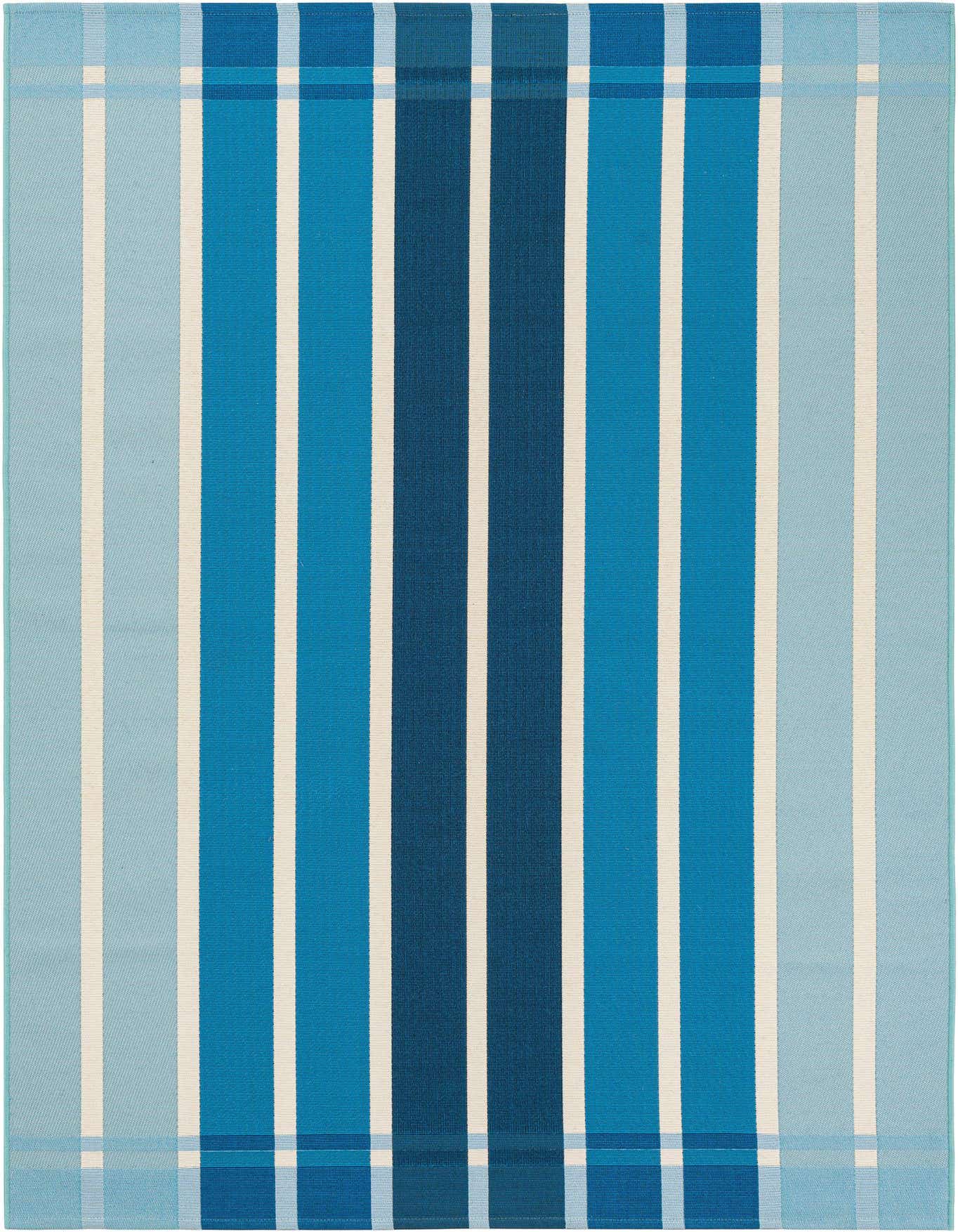 5' 3 x 8' Easy-Clean Striped Indoor / Outdoor Rug