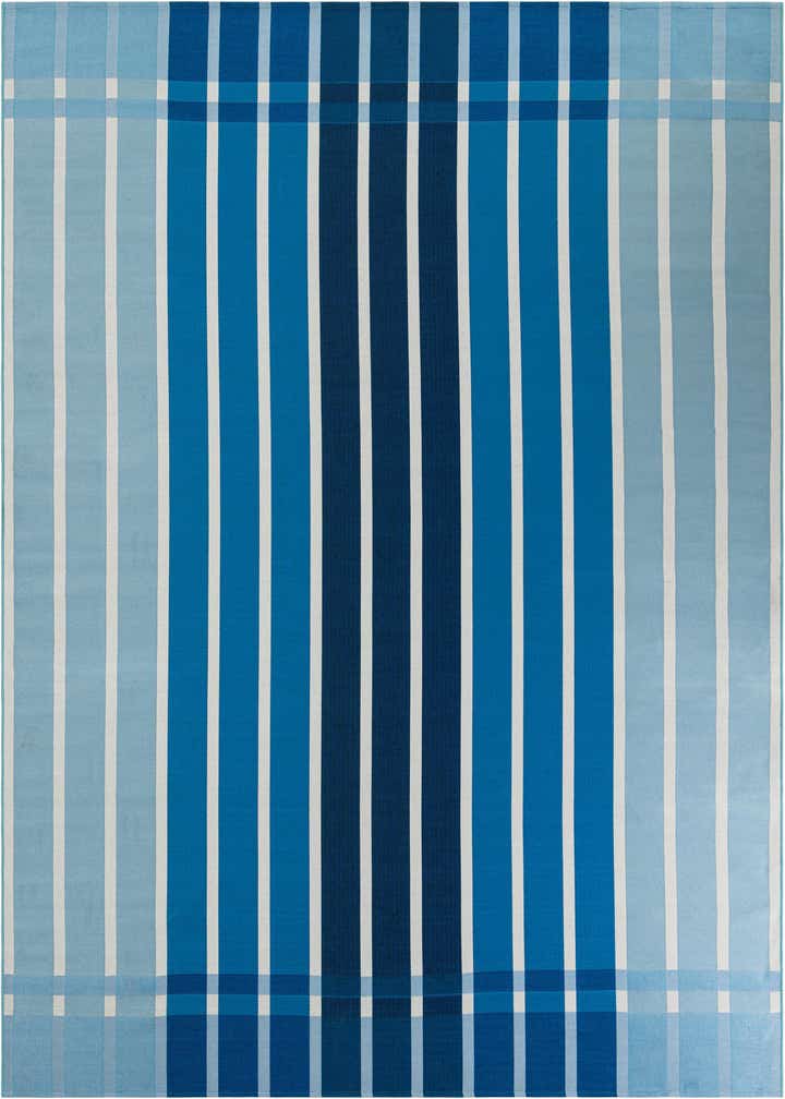 9' x 12' Easy-Clean Striped Indoor / Outdoor Rug