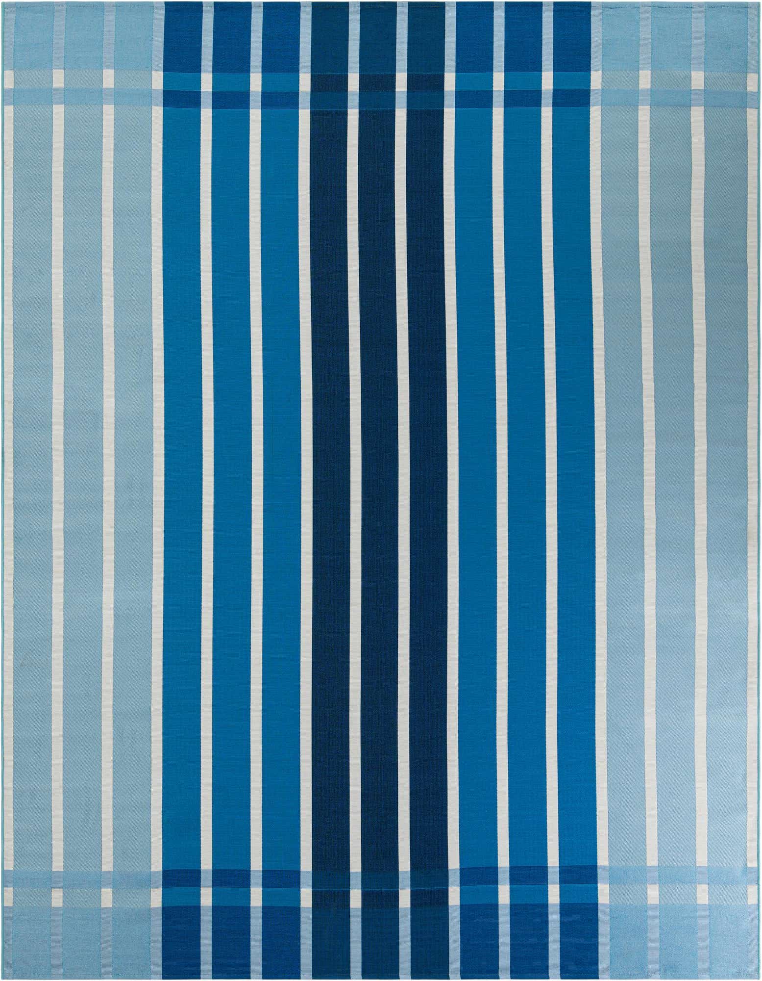 9' x 12' Easy-Clean Striped Indoor / Outdoor Rug