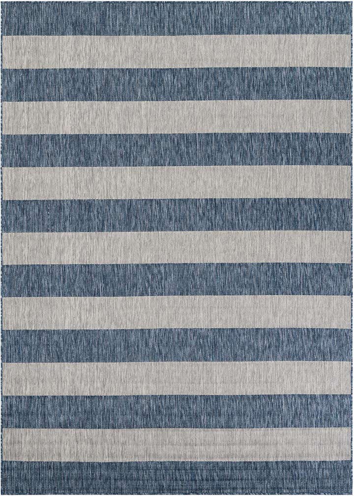 7' 10 x 10' Easy-Clean Striped Indoor / Outdoor Rug