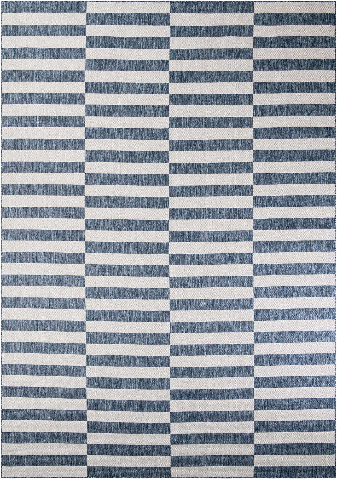 10' x 14' Easy-Clean Striped Indoor / Outdoor Rug