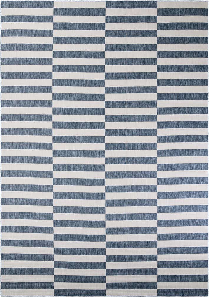 10' x 14' Easy-Clean Striped Indoor / Outdoor Rug