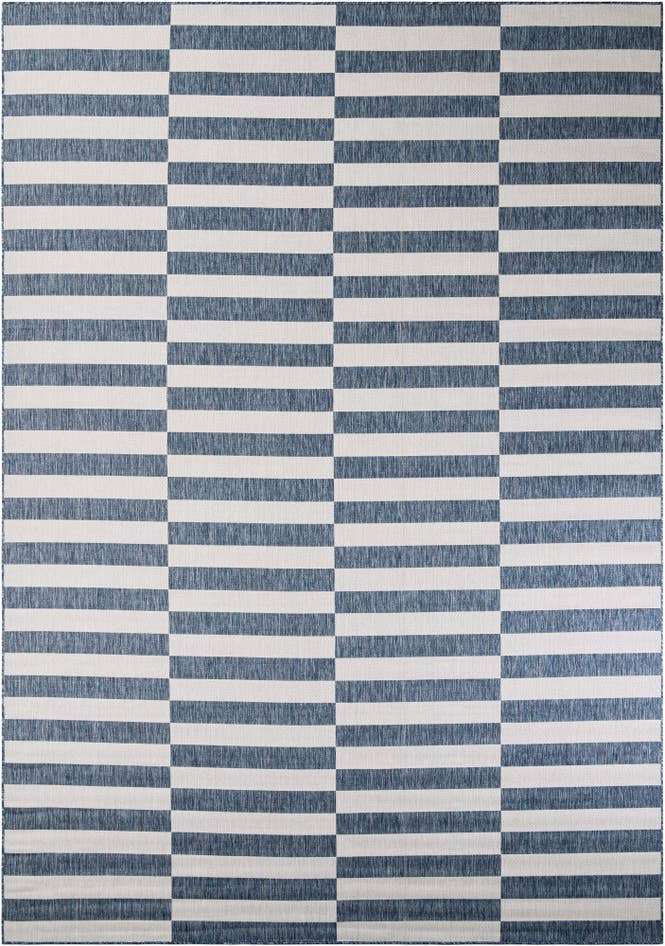 Detail image of 10' x 14' Easy-Clean Striped Indoor / Outdoor Rug