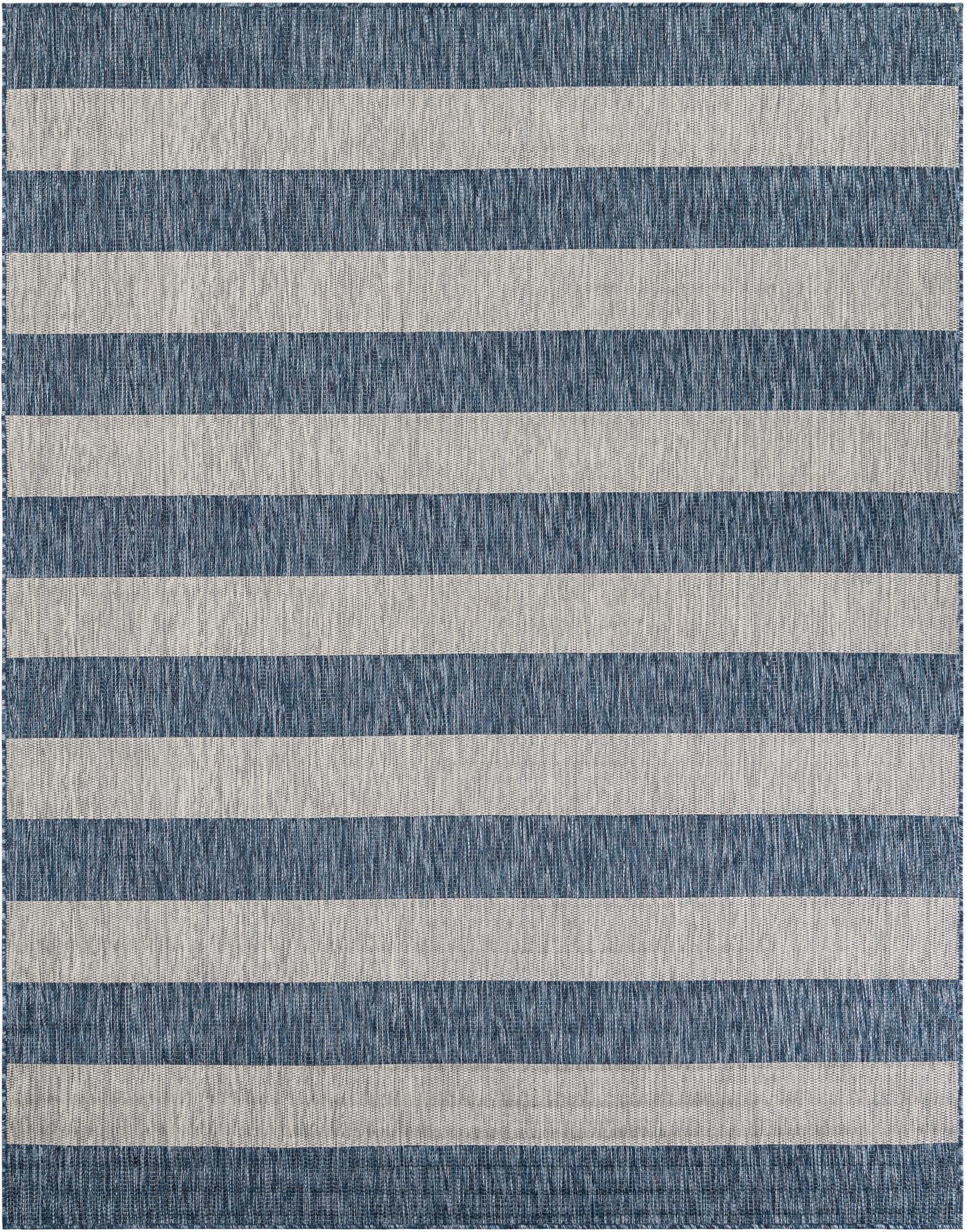 7' 10 x 10'  Washable Striped Indoor / Outdoor Rug