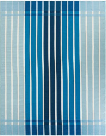 10' x 13' Easy-Clean Striped Indoor / Outdoor Rug