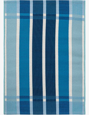 2' x 3' Easy-Clean Striped Indoor / Outdoor Rug