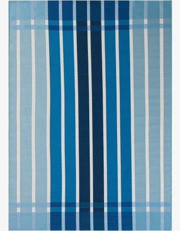 6' x 9' Easy-Clean Striped Indoor / Outdoor Rug