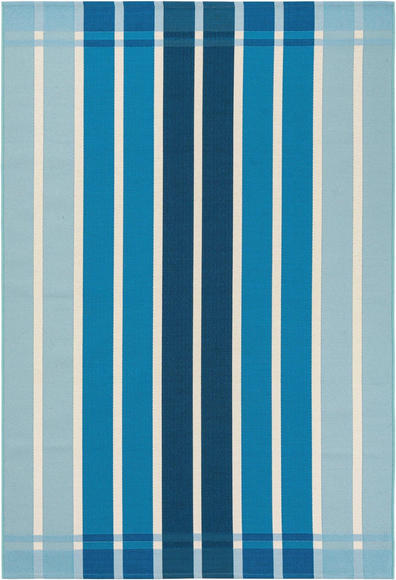 5' 3 x 8'  Washable Striped Indoor / Outdoor Rug
