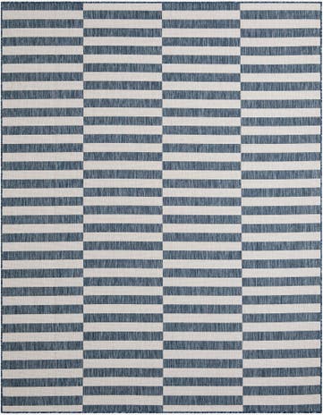 7' 10 x 10' Easy-Clean Striped Indoor / Outdoor Rug