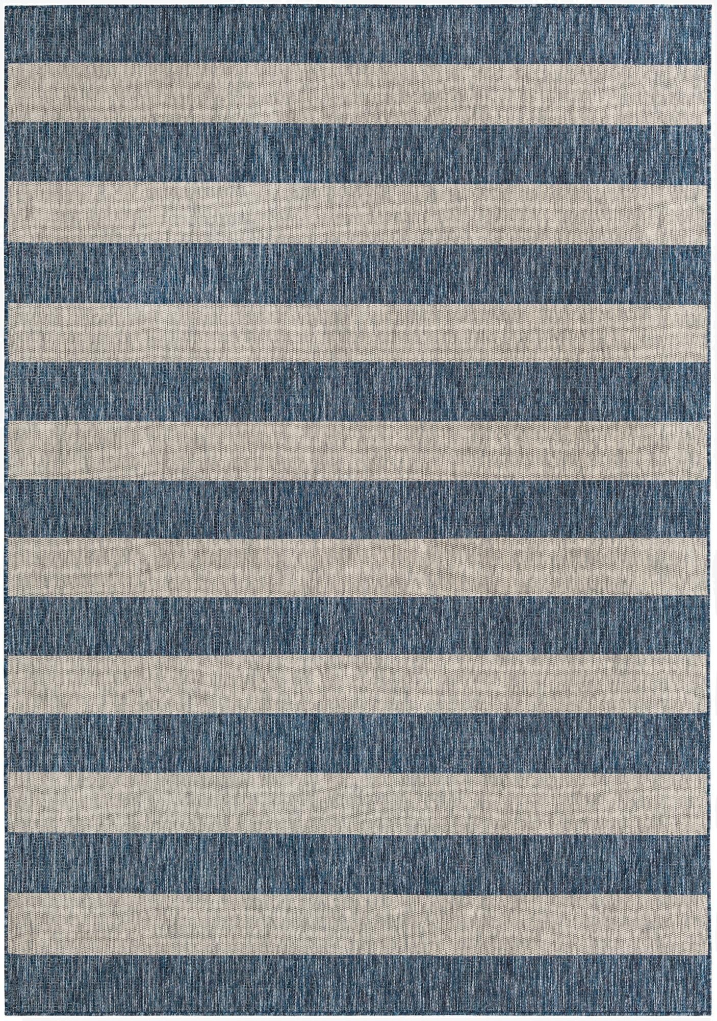 7' x 10'  Washable Striped Indoor / Outdoor Rug