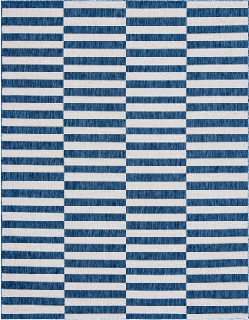 9' x 12' Easy-Clean Striped Indoor / Outdoor Rug