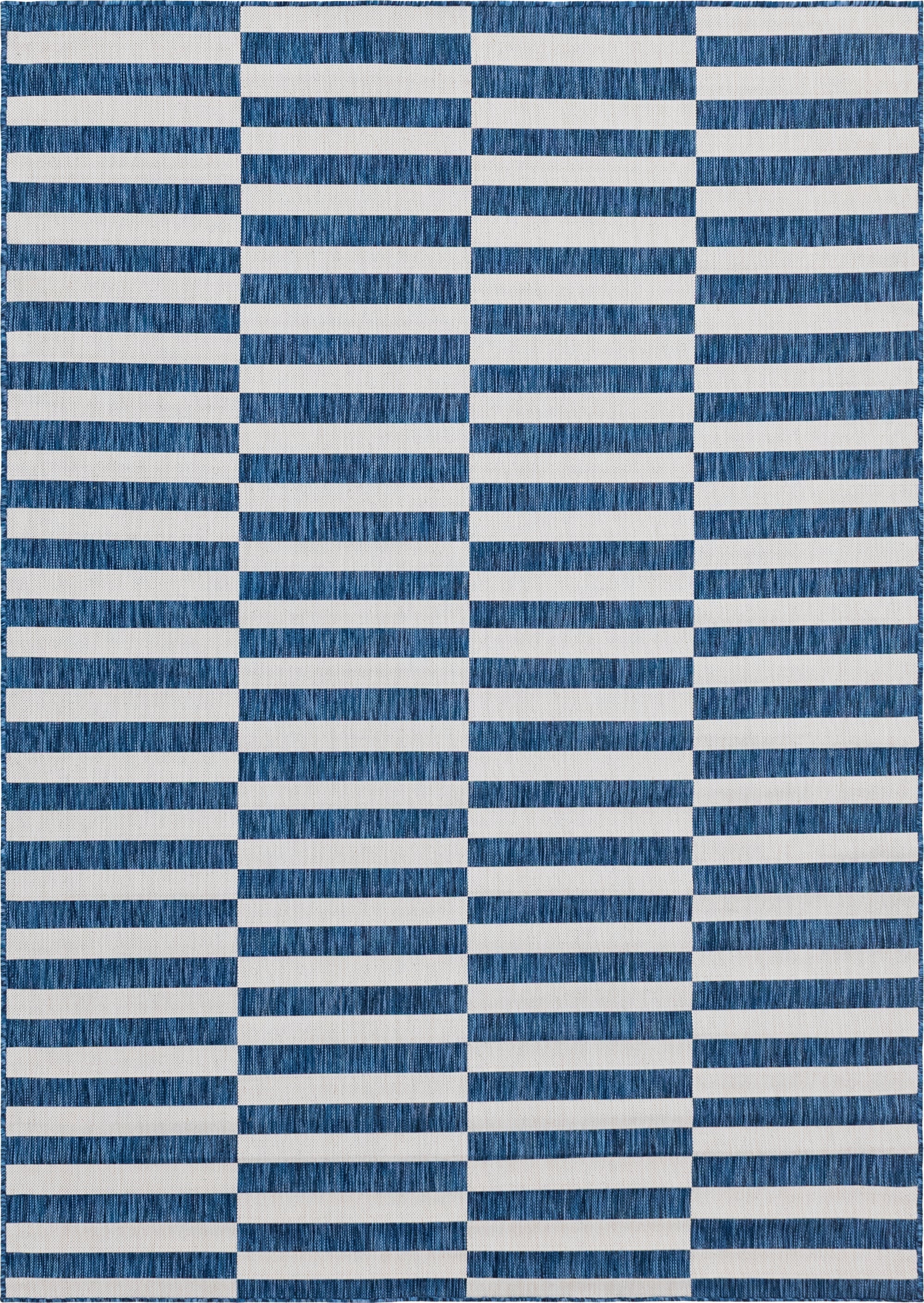 7' x 10'  Washable Striped Indoor / Outdoor Rug