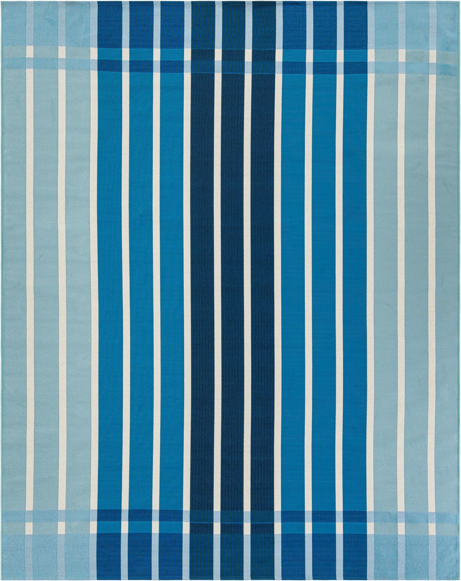 7' 10 x 10'  Washable Striped Indoor / Outdoor Rug