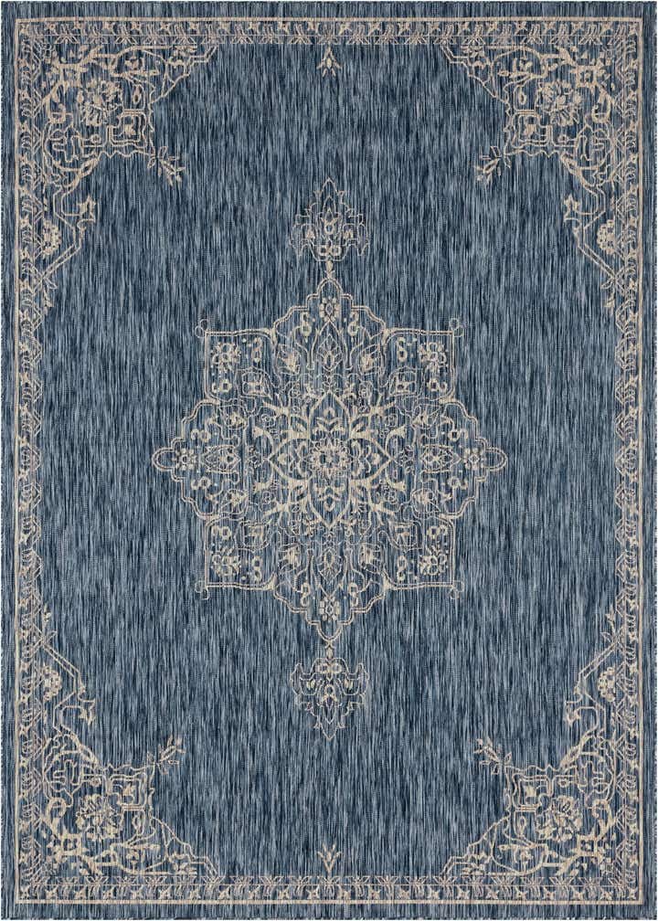 9' x 12' Easy-Clean Traditional Indoor / Outdoor Rug