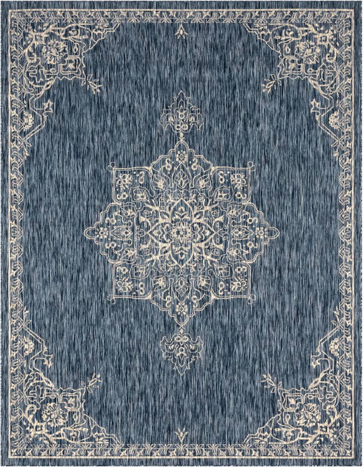 Detail image of 7' x 10' Easy-Clean Traditional Indoor / Outdoor Rug