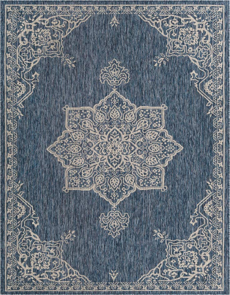 Detail image of 6' x 9' Easy-Clean Traditional Indoor / Outdoor Rug