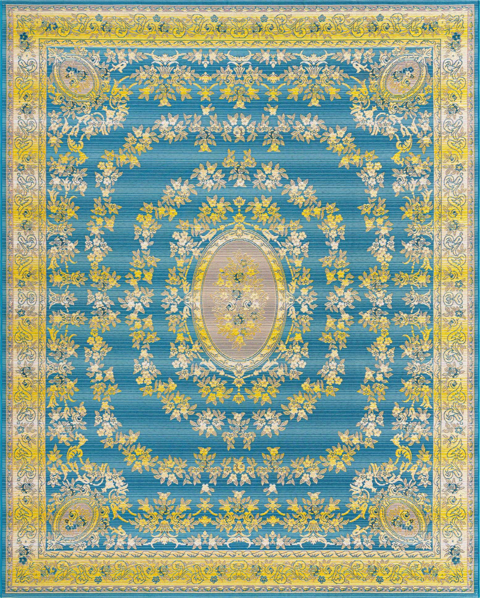 7' 10 x 10' Easy-Clean Traditional Indoor / Outdoor Rug