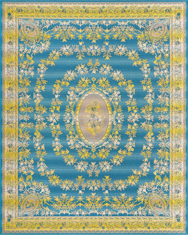 Detail image of 7' 10 x 10' Easy-Clean Traditional Indoor / Outdoor Rug