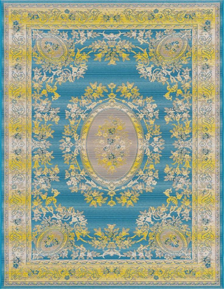 Detail image of 5' 3 x 8' Easy-Clean Traditional Indoor / Outdoor Rug