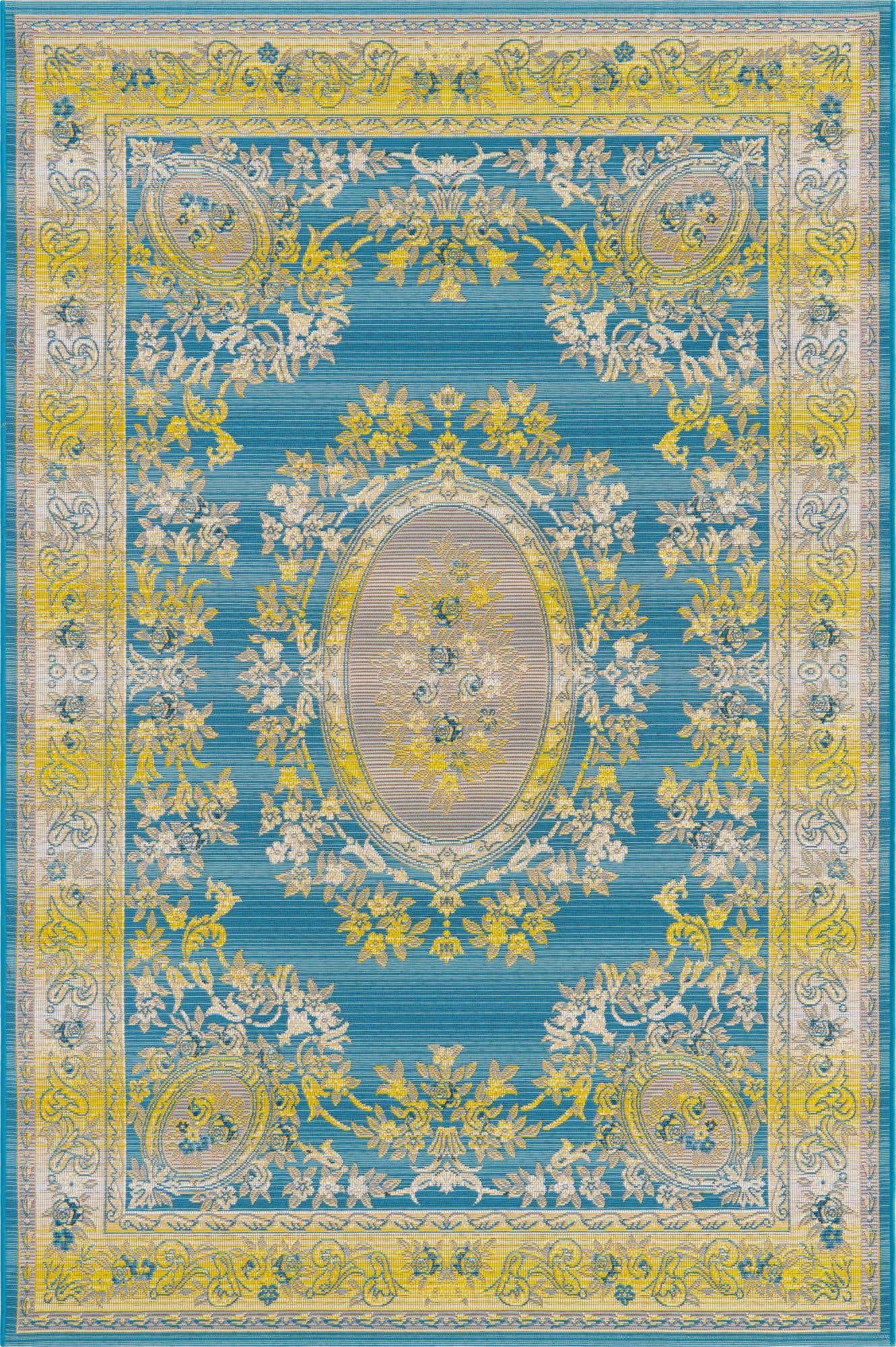 5' 3 x 8' Easy-Clean Traditional Indoor / Outdoor Rug