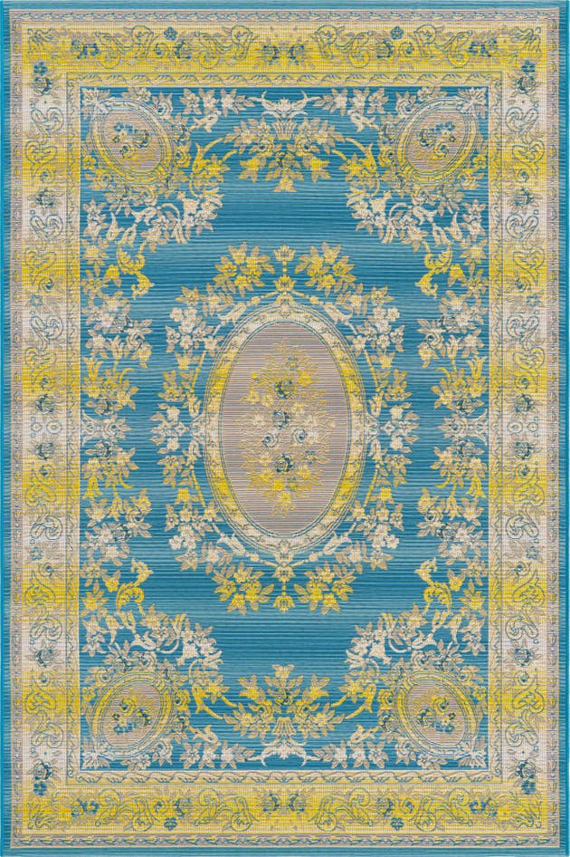 Detail image of 5' 3 x 8' Easy-Clean Traditional Indoor / Outdoor Rug