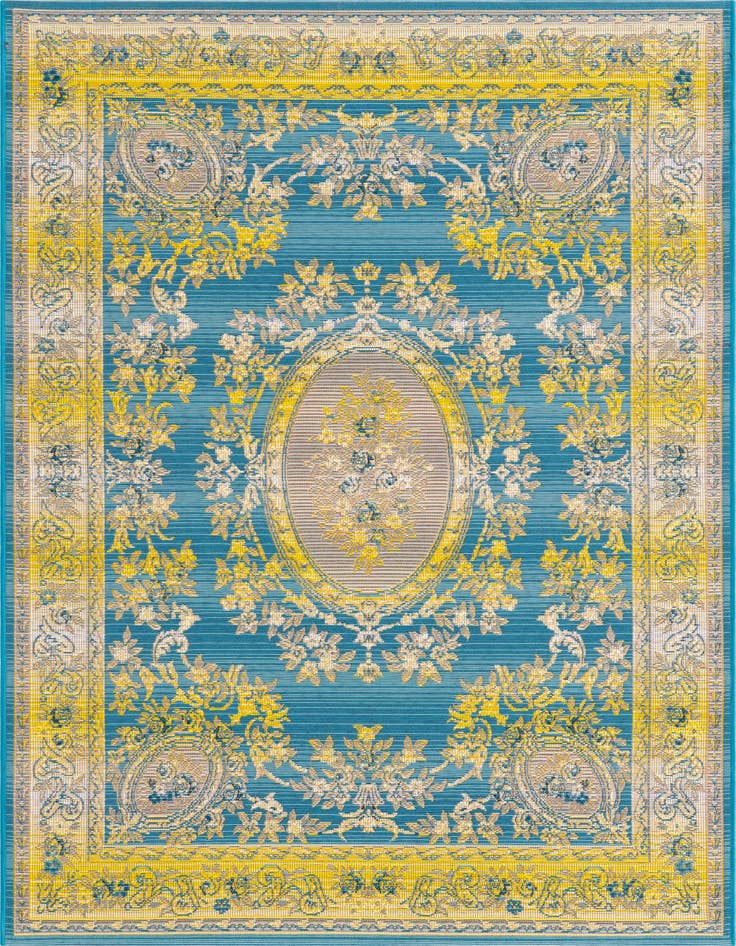 Detail image of 4' x 6' Easy-Clean Traditional Indoor / Outdoor Rug