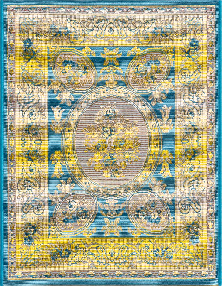 Detail image of 2' x 3' Easy-Clean Traditional Indoor / Outdoor Rug