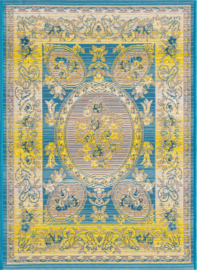 Detail image of 2' x 3' Easy-Clean Traditional Indoor / Outdoor Rug