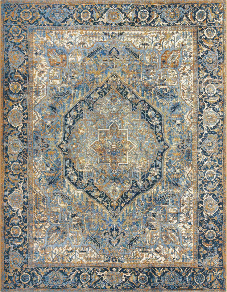 Detail image of 7' 10 x 10' Easy-Clean Traditional Indoor / Outdoor Rug