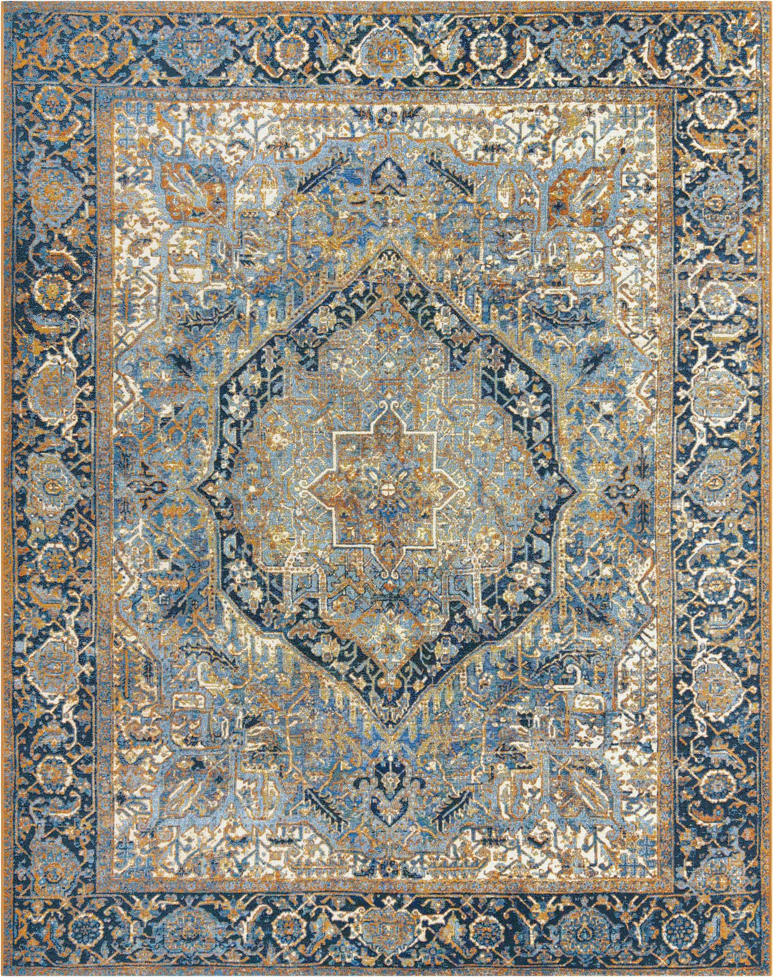7' 10 x 10' Easy-Clean Traditional Indoor / Outdoor Rug