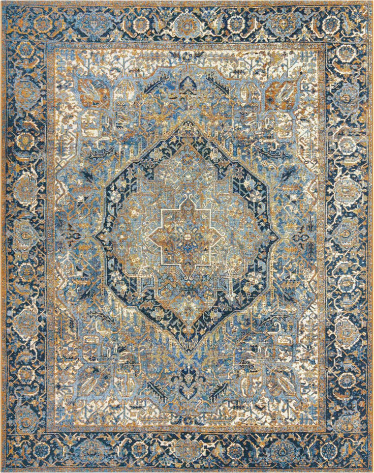 Detail image of 7' 10 x 10' Easy-Clean Traditional Indoor / Outdoor Rug