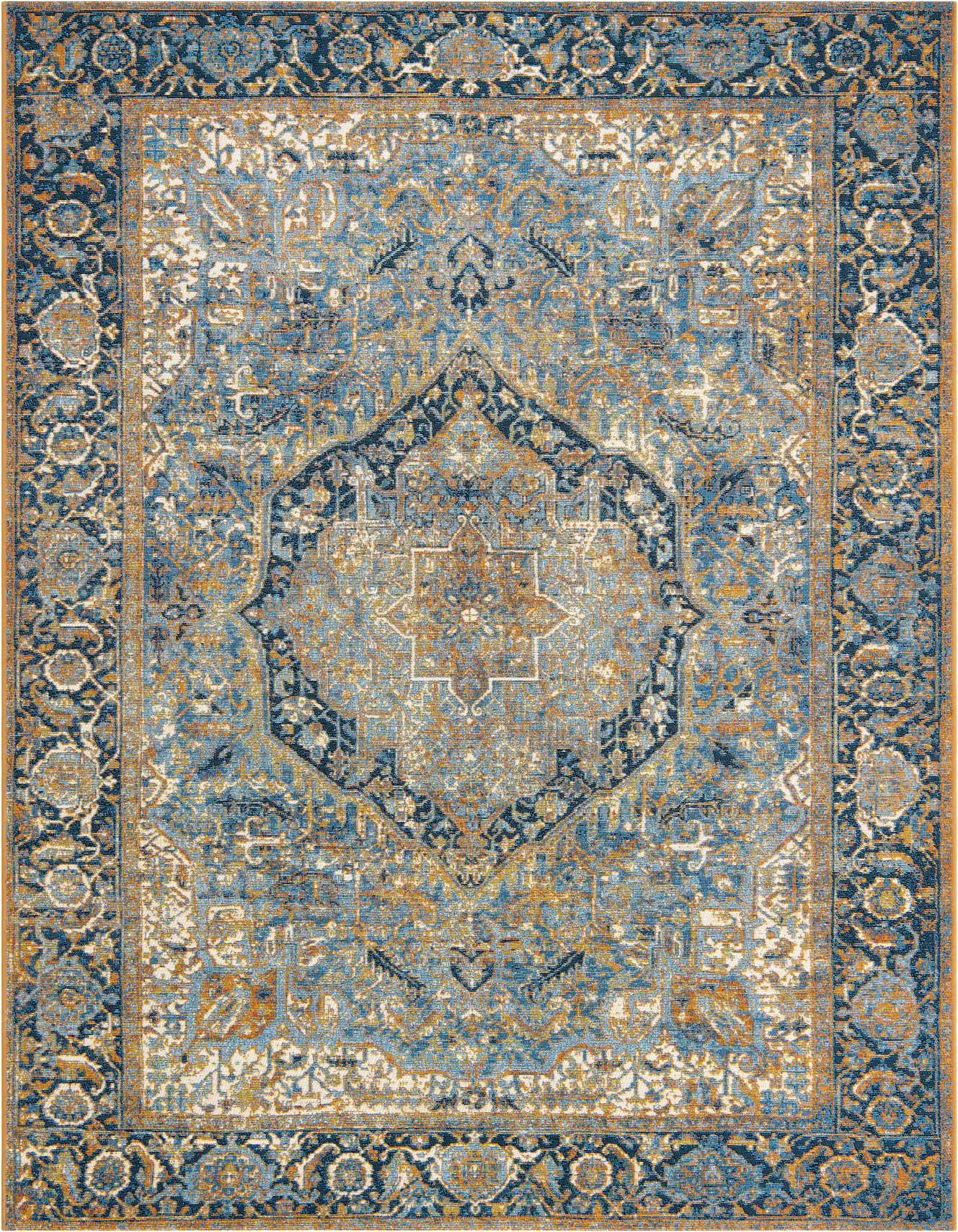 5' 3 x 8' Easy-Clean Traditional Indoor / Outdoor Rug