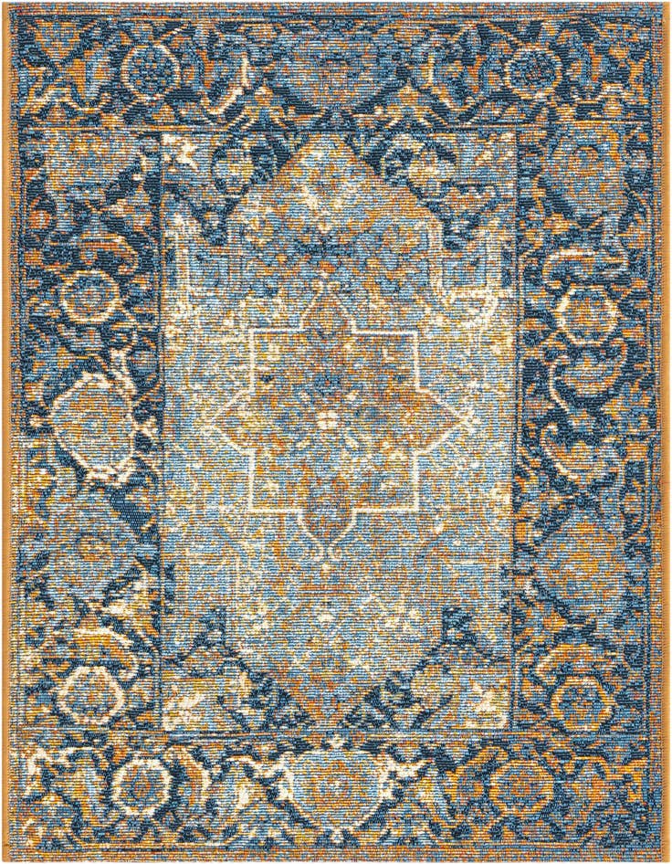 Detail image of 2' x 3' Easy-Clean Traditional Indoor / Outdoor Rug