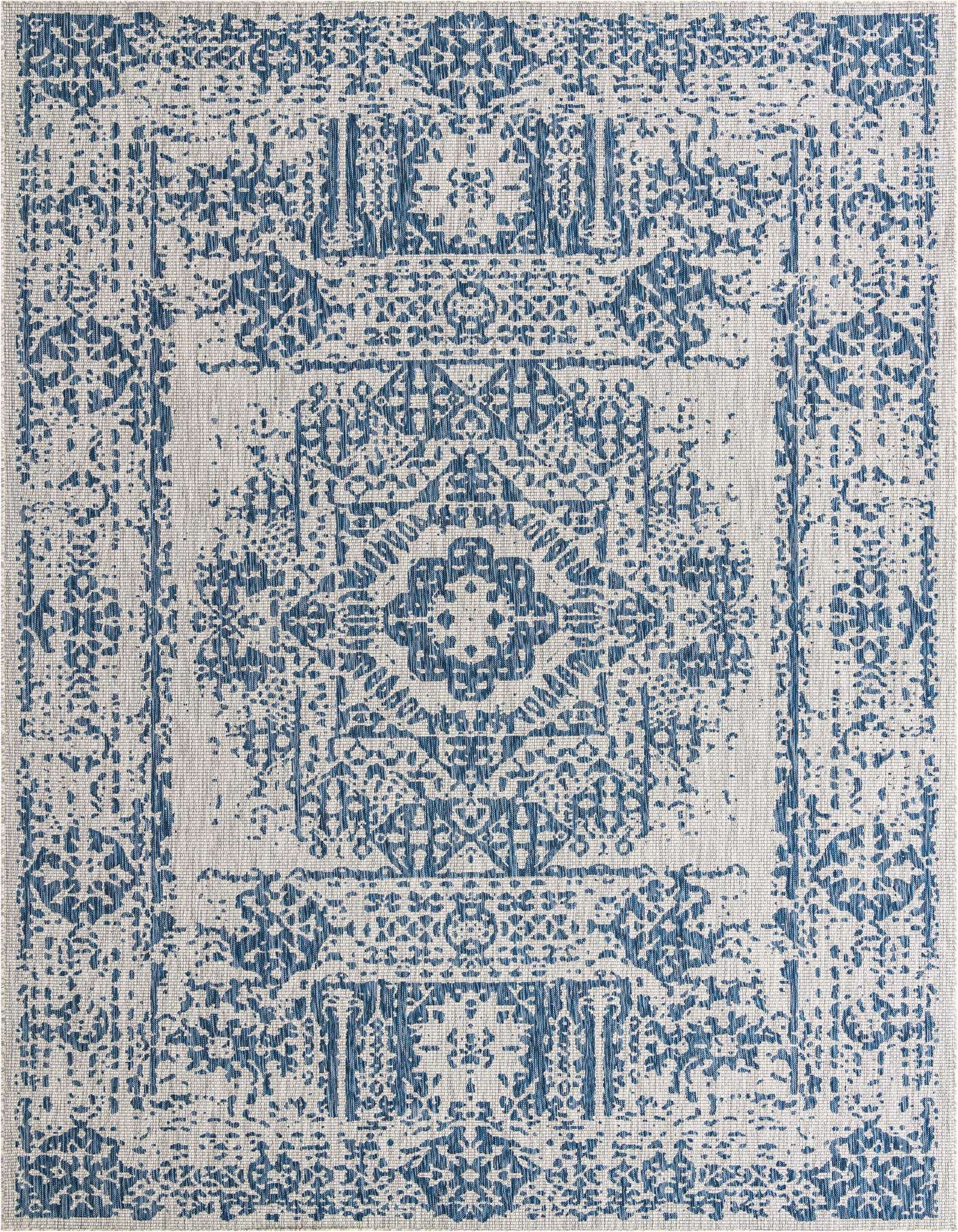 10' x 14' Easy-Clean Traditional Indoor / Outdoor Rug