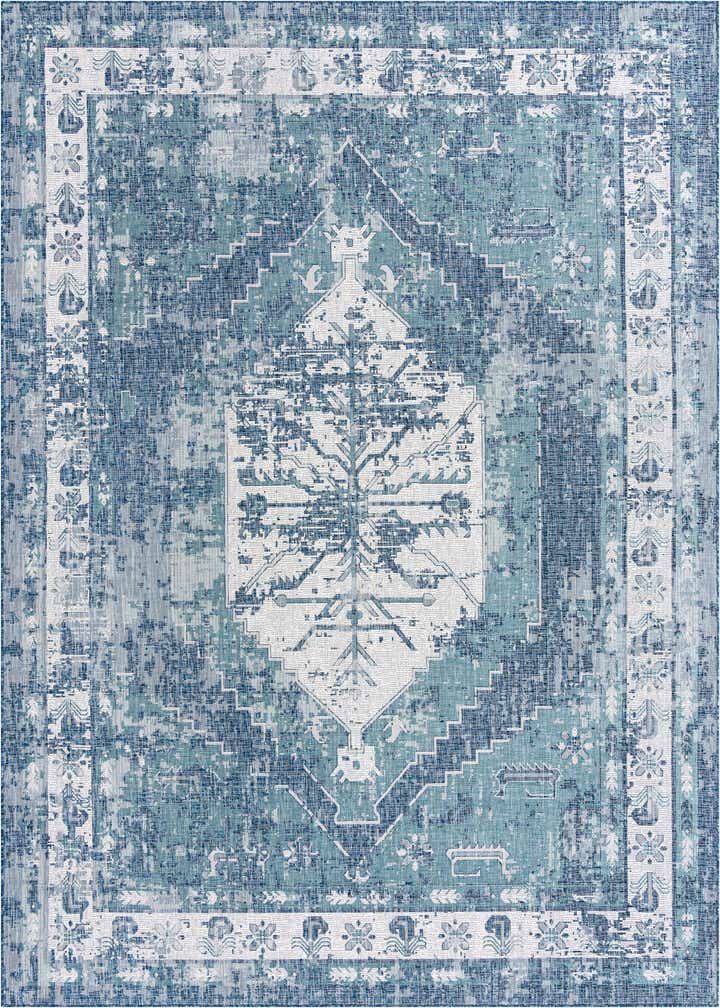 10' x 13' Easy-Clean Traditional Indoor / Outdoor Rug