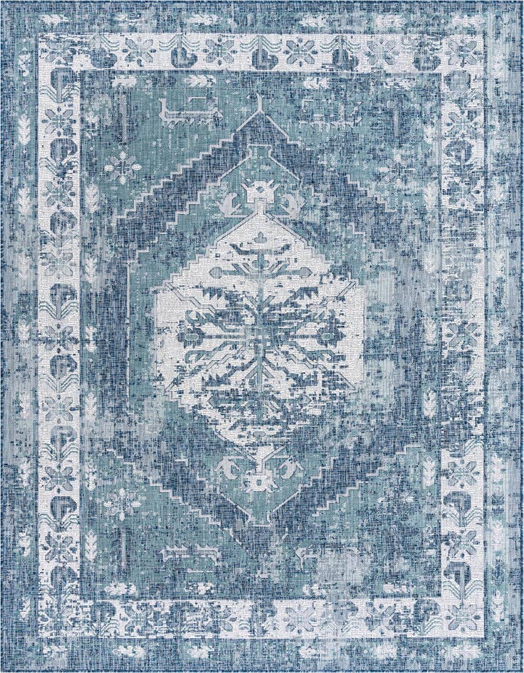 Detail image of 7' x 10' Easy-Clean Traditional Indoor / Outdoor Rug