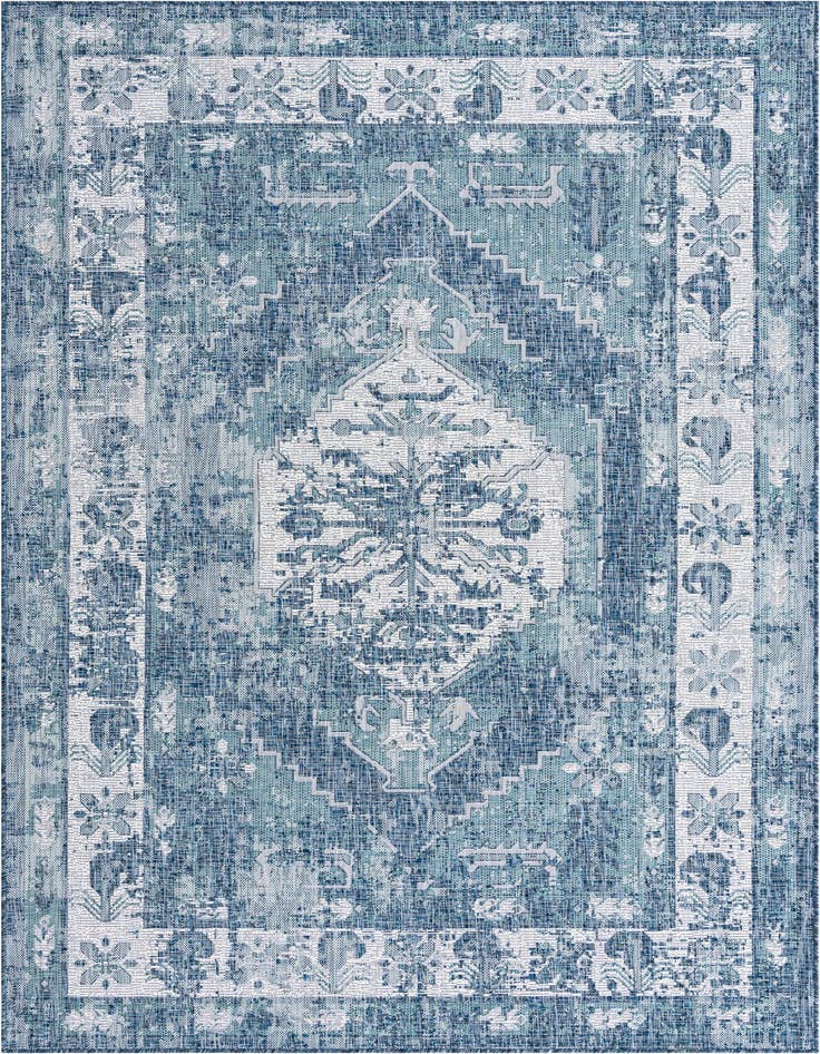 Detail image of 6' x 9' Easy-Clean Traditional Indoor / Outdoor Rug