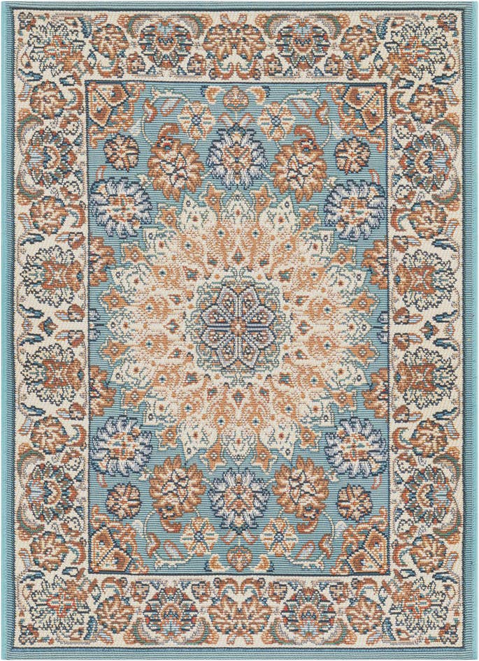 Detail image of 2' x 3' 1 Easy-Clean Traditional Indoor / Outdoor Rug