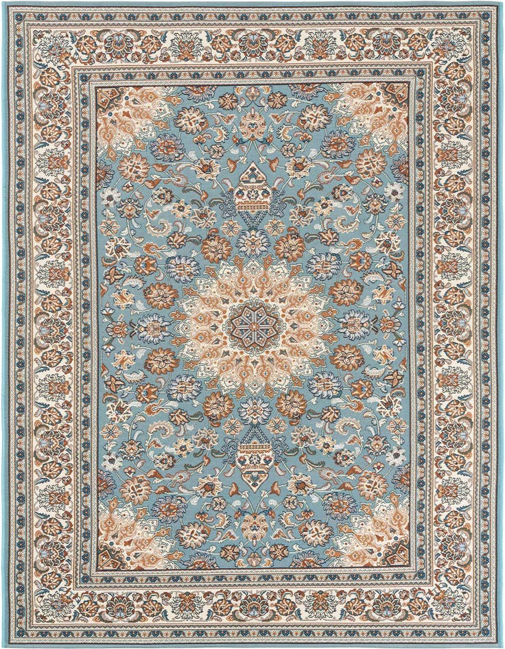 Detail image of 5' 3 x 8' Easy-Clean Traditional Indoor / Outdoor Rug