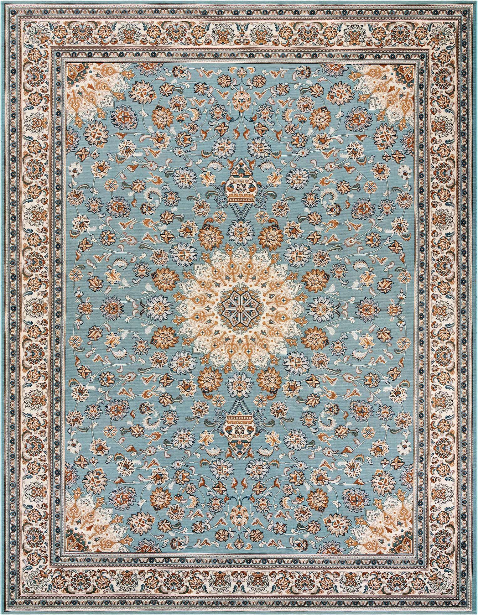 9' x 12' Easy-Clean Traditional Indoor / Outdoor Rug