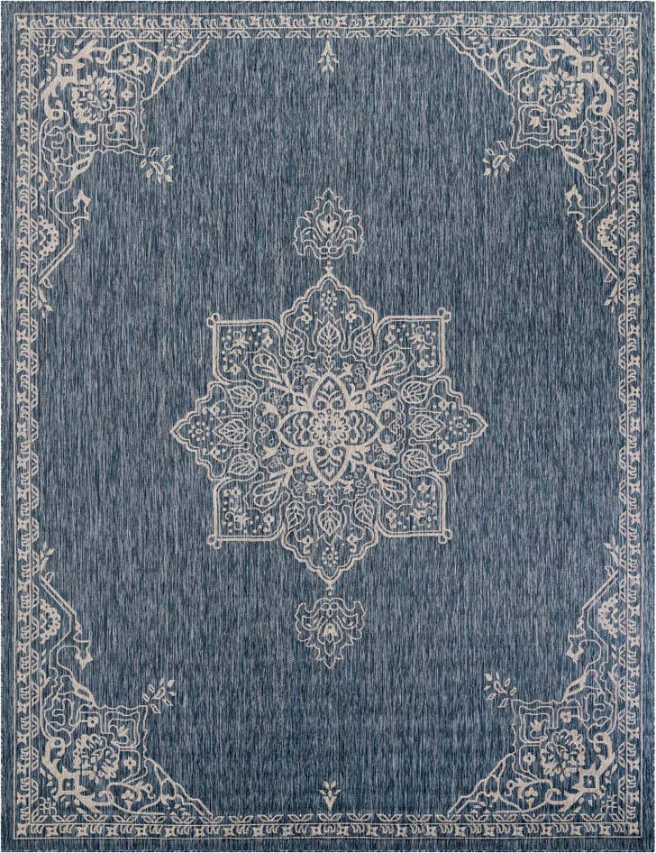 Detail image of 10' x 13' Easy-Clean Traditional Indoor / Outdoor Rug