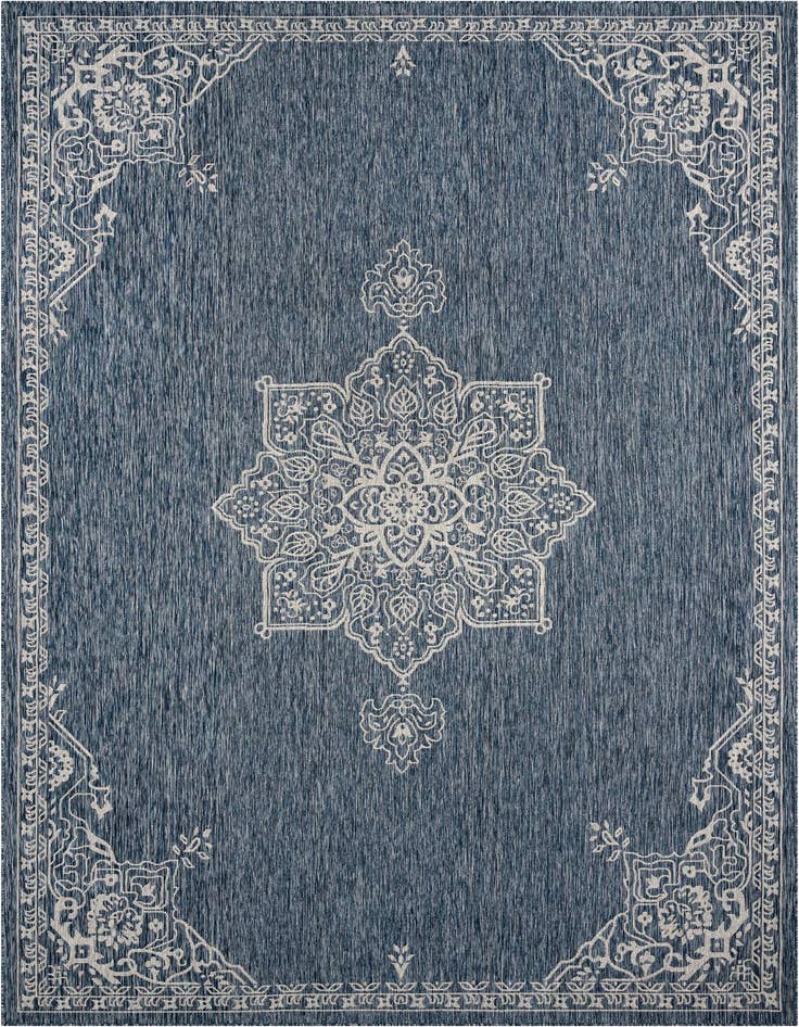 Detail image of 10' x 14' Easy-Clean Traditional Indoor / Outdoor Rug