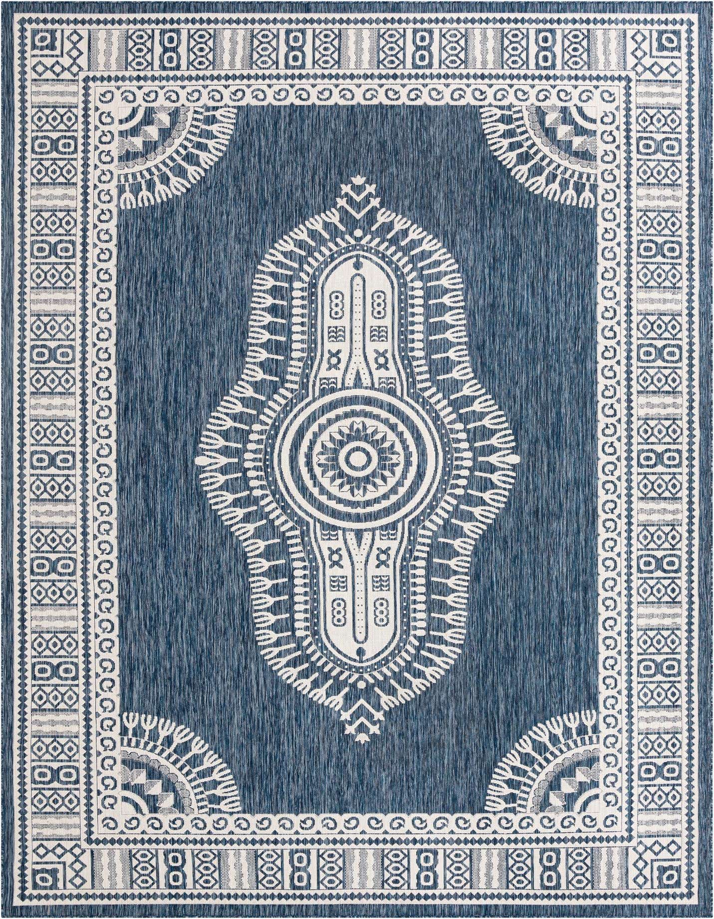 10' x 14' Easy-Clean Traditional Indoor / Outdoor Rug