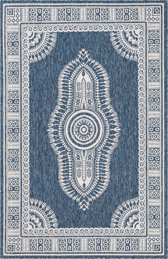 5' 3 x 8' Easy-Clean Traditional Indoor / Outdoor Rug