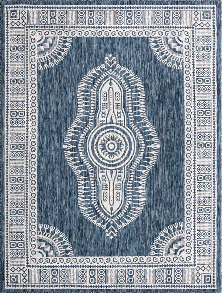 9' x 12' Easy-Clean Traditional Indoor / Outdoor Rug