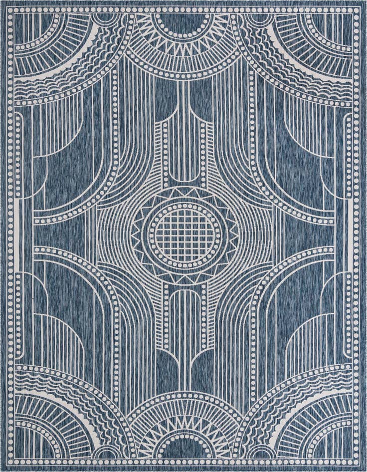 Detail image of 10' x 14' Easy-Clean Traditional Indoor / Outdoor Rug