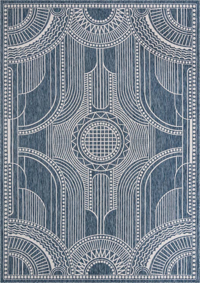 Detail image of 10' x 14' Easy-Clean Traditional Indoor / Outdoor Rug