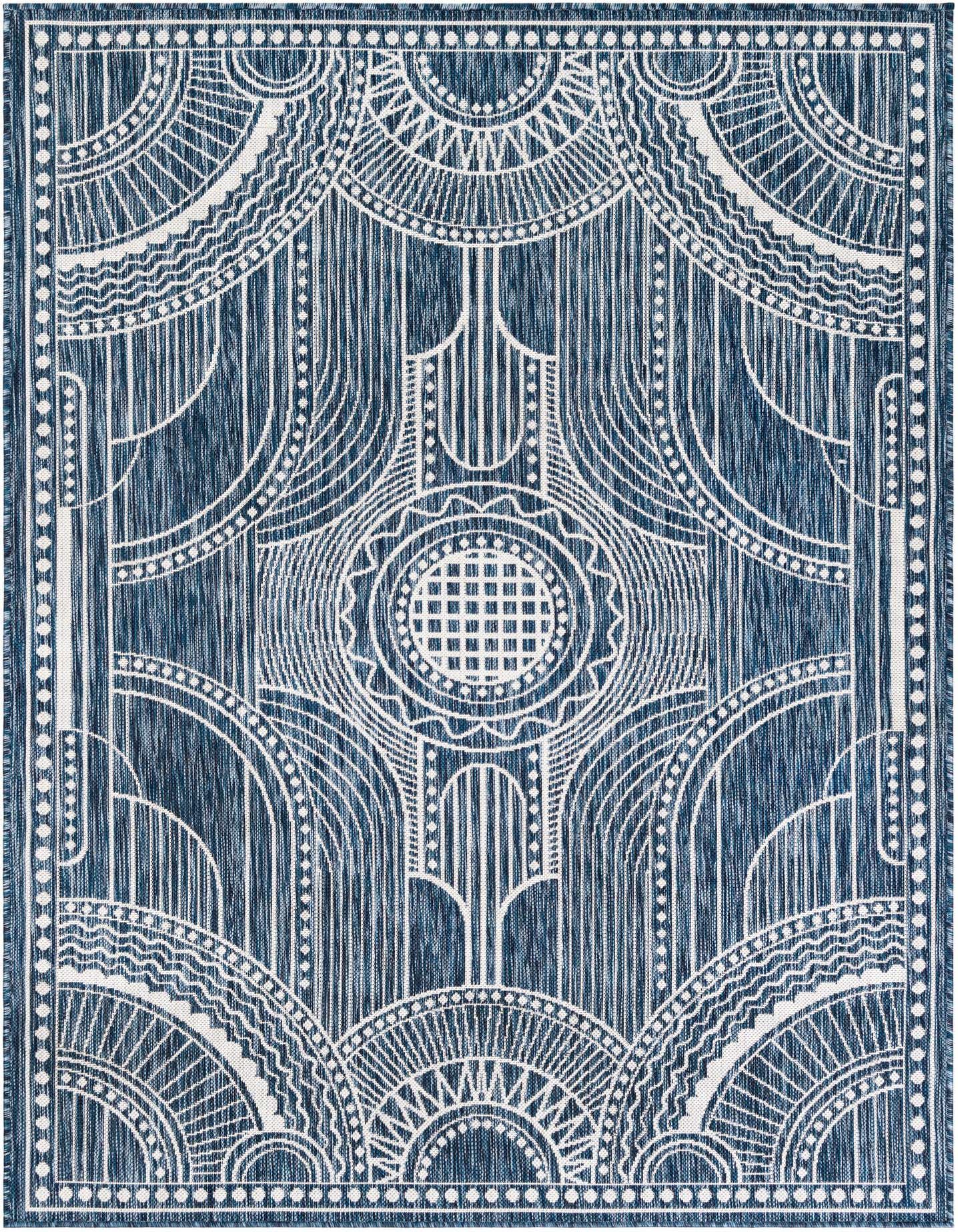 5' 3 x 7' Easy-Clean Traditional Indoor / Outdoor Rug