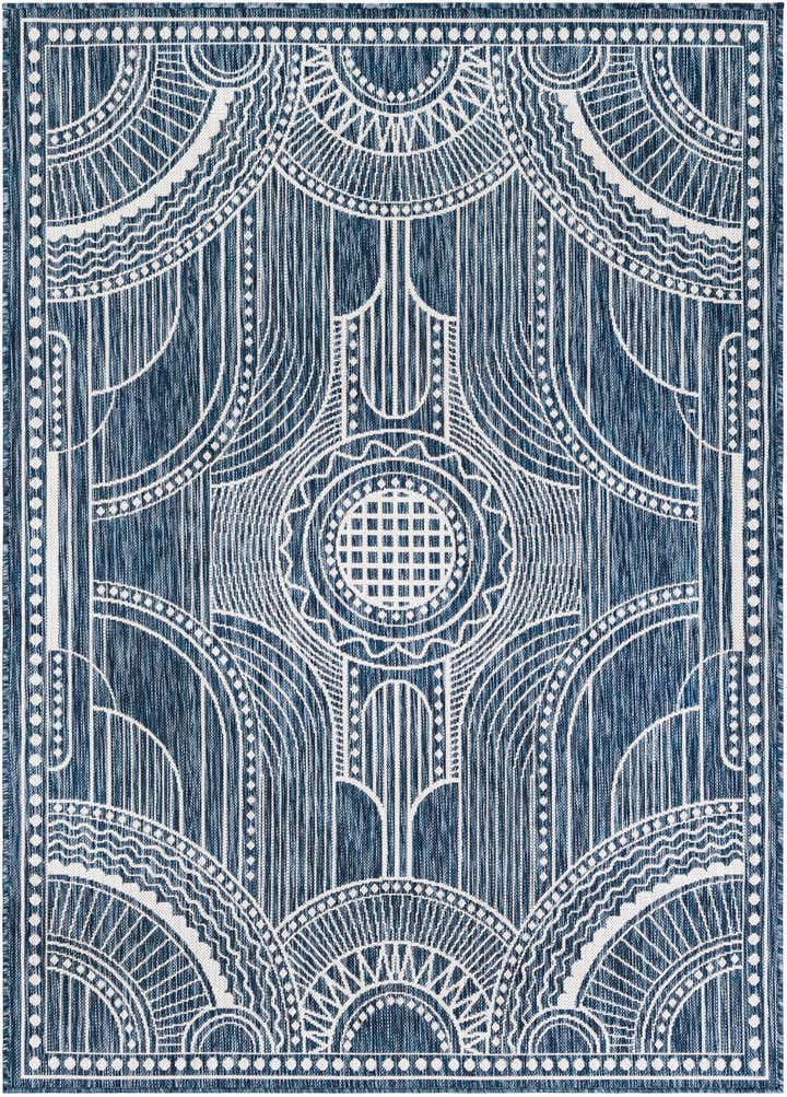 5' 3 x 7' Easy-Clean Traditional Indoor / Outdoor Rug