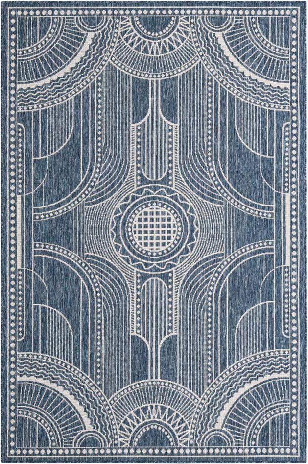 Detail image of 5' 3 x 8' Easy-Clean Traditional Indoor / Outdoor Rug